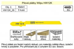 Pilové plátky Wilpu HW12-K balení 5 kusů (Euro úchyt)