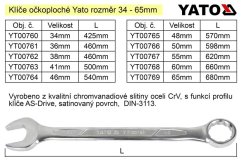 YATO Očkoplochý klíč 46mm CrV