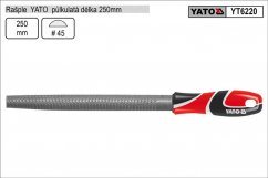 Rašple YATO půlkulatá délka 250mm
