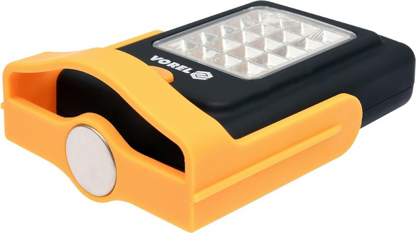 VOREL montážní kapesní LED svítilna s magnetem 20+3 LED