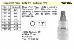 Gola ořech XZN M6 1/2" YT-7733