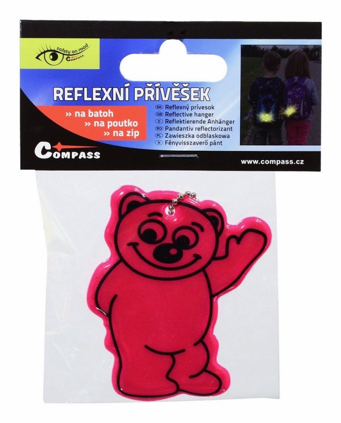 Přívěšek reflexní BEAR - fialový