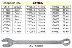 YATO Očkoplochý klíč 10mm CrV