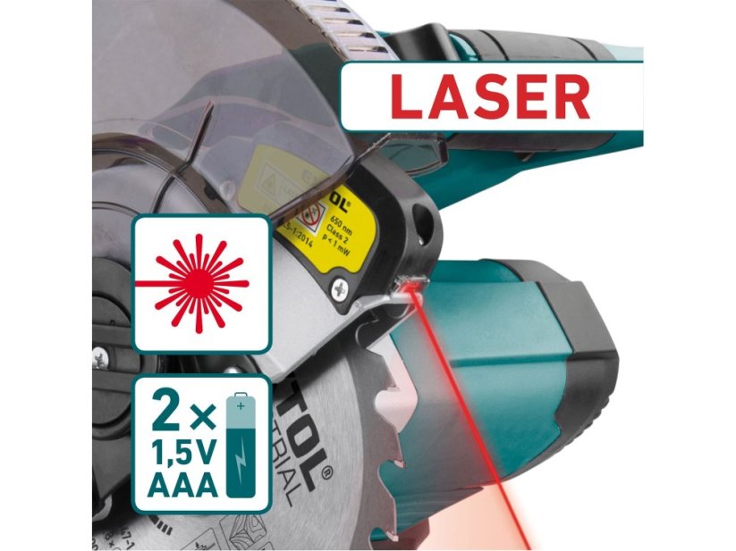 pila pokosová 185mm aku s laserem SHARE20V, BRUSHLESS, 20V Li-ion, 2000mAh 8791826