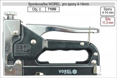 Sponkovačka Vorel pro spony 4-14 mm, spony šíře 11,3mm