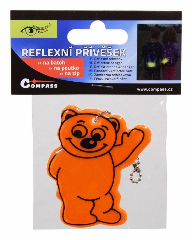 Přívěšek reflexní BEAR - oranžový
