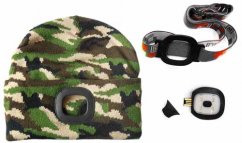 MAGG čepice s čelovkou 45lm, nabíjecí, USB, maskovcí, camo, univerzální velikost