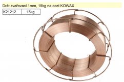 Drát svařovací 1,2mm, 15kg na ocel, G3Si1, KOWAX KWX31215