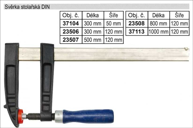 Svěrka stolařská DIN 300x120mm